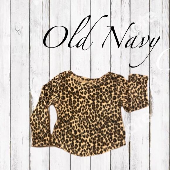 Old Navy Infant Leopard Shirt Long Sleeve Animal Print Top 12-18 Month - Picture 3 of 8